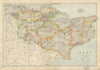 KENT. Showing Parliamentary divisions, parks & boroughs. BACON 1934 old map