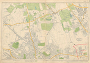 STANMORE Wealdstone Edgware Pinner North Harrow The Hyde Kenton. BACON 1934 map