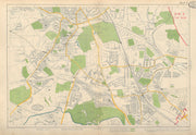 NW LONDON Wembley Harrow on the Hill Northolt Kenton Sudbury. BACON 1934 map