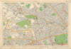 W LONDON Bayswater Kilburn Maida Vale Notting Hill Shepherds Bush.BACON 1934 map