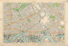 LONDON EAST END Bethnal Grn Bow Stepney West Ham Stratford Poplar BACON 1934 map