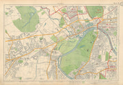 RICHMOND HOUNSLOW Kew Brentford Isleworth Chiswick Acton Ealing. BACON 1934 map
