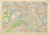 HAMMERSMITH FULHAM Chiswick Kensington Chelsea Putney Barnes. BACON 1934 map