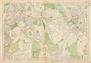 BECKENHAM Penge Bromley South Norwood West Wickham Anerley. BACON 1934 old map