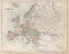 Europe. Austria-Hungary German Empire Turkey BARTHOLOMEW 1882 old antique map
