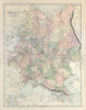 European Russia. Finland Baltics Poland Elisabethpol. BARTHOLOMEW 1882 old map