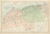 Algeria Morocco & Tunis. North Africa. Tunisia. BARTHOLOMEW 1882 old map