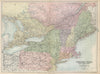 North East USA & Canada. Great Lakes. New England NY PA. BARTHOLOMEW 1882 map