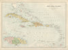 West India Islands. West Indies Caribbean Jamaica Antilles. BARTHOLOMEW 1882 map