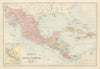 Mexico & Central America. Panama Canal 32 yrs pre-opening. BARTHOLOMEW 1882 map