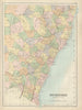 New South Wales Eastern / coast. Australia. Railways. BARTHOLOMEW 1882 old map