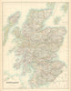 Scotland in counties. Railways. BARTHOLOMEW 1898 old antique map plan chart