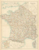 France without Alsace Lorraine. Departements. BARTHOLOMEW 1898 old antique map