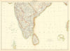 South India. Sri Lanka Ceylon. Mysore. Maldives Laccadives. BARTHOLOMEW 1898 map