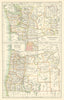Oregon and Washington state maps showing counties. BARTHOLOMEW 1898 old