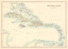 West India Islands. West Indies Caribbean Jamaica Antilles. BARTHOLOMEW 1898 map