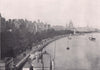 The Victoria Embankment - From Waterloo Bridge. London 1896 old antique print