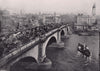 London Bridge - from the South side. London 1896 old antique print picture