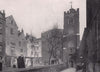 St. Bartholomew's Church. Churchyard & Tower. London 1896 old antique print