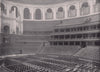 Royal Albert hall - the Interior. London 1896 old antique print picture