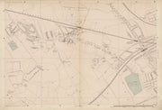 WILLESDEN GREEN Kilburn Brondesbury Queens Park Dollis Hill Kensal c1887 map