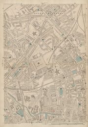 CAMDEN TOWN Holloway Tufnell Park King's Cross Kentish Town Barnsbury c1887 map