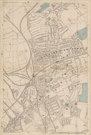 EAST LONDON Stratford New Town West Ham Leyton Maryland Westfield site c1887 map