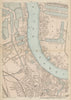 MILLWALL DEPTFORD Surrey & West India Docks Isle of Dogs Canary Wharf c1887 map