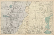 TOTTENHAM WALTHAMSTOW EDMONTON Chingford Hale End Epping Forest BACON  c1887 map