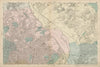HACKNEY STRATFORD LEYTON/STONE STOKE NEWINGTON Clapton Dalston. BACON  c1887 map