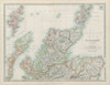 SCOTLAND NORTH Hebrides Highlands Shetlands western Isles JOHNSTON 1901 map