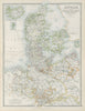 DENMARK/NORTHERN GERMANY Schleswig-Holstein Hanover Brunswick JOHNSTON 1901 map