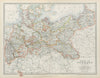 GERMAN EMPIRE NORTH Prussia Poland &c Railways Canals JOHNSTON 1901 old map