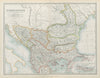 TURKEY IN EUROPE Rumania Servia Montenegro Bulgaria Balkans JOHNSTON 1901 map