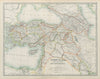 TURKEY IN ASIA & TRANSCAUCASIA Iraq Levant Palestine Georgia JOHNSTON 1901 map