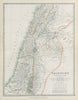 PALESTINE The Holy Land Israel Lebanon JOHNSTON 1901 old antique map chart