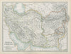 SOUTHWEST ASIA Baluchistan Iran Persia Afghanistan JOHNSTON 1901 old map