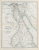 NILE VALLEY Egypt, Arabia Petraea and Lower Nubia Divisions JOHNSTON 1901 map