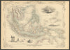 MALAY ARCHIPELAGO/EAST INDIA ISLANDS Philippines Thailand RAPKIN/TALLIS 1851 map