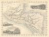 CENTRAL AMERICA Antigua Guatemala & Belize City views. TALLIS/RAPKIN 1851 map