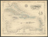 WEST INDIA ISLANDS. Antilles Caribbean Indies Bahamas. TALLIS & RAPKIN 1851 map