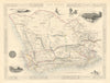 CAPE COLONY. Cape Town / Grahamstown views. South Africa. RAPKIN/TALLIS 1851 map