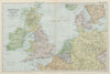 BRITISH ISLES & NORTHERN EUROPE. Benelux Germany Denmark. BACON 1900 old map