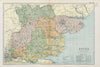 ESSEX. Showing Parliamentary divisions, boroughs & parks. BACON 1900 old map