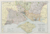HAMPSHIRE SOUTH & ISLE OF WIGHT. Parliamentary divisions & parks. BACON 1900 map
