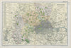 MIDDLESEX.Showing Parliamentary divisions,boroughs & parks.London.BACON 1900 map