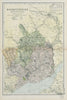 MONMOUTHSHIRE AND THE RIVER WYE.Constituencies,boroughs & parks.BACON 1900 map