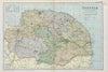 NORFOLK. Showing Parliamentary divisions, boroughs & parks. BACON 1900 old map