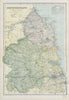 NORTHUMBERLAND.Showing Parliamentary divisions,boroughs & parks.BACON 1900 map