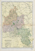 OXFORDSHIRE. Showing Parliamentary divisions, boroughs & parks. BACON 1900 map
